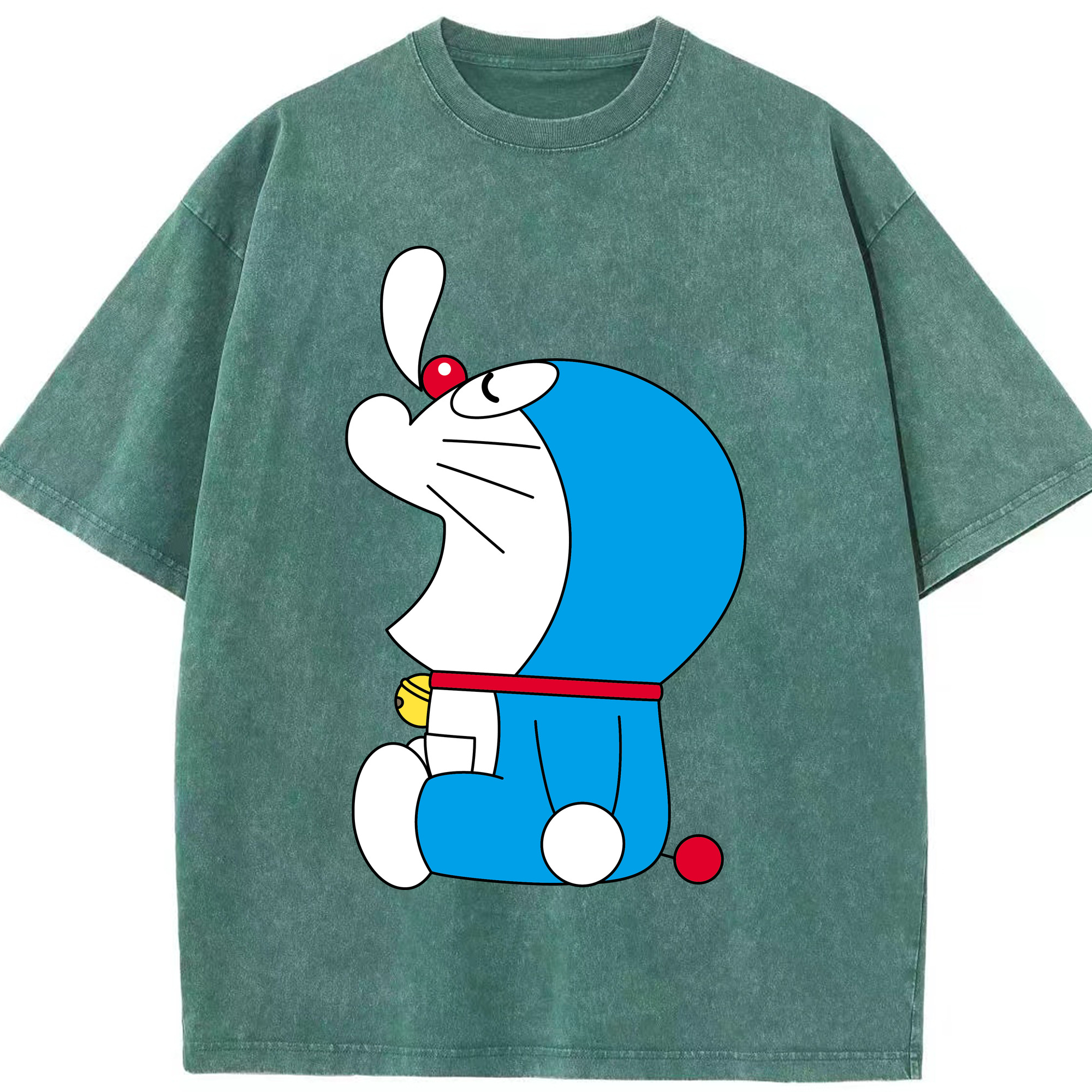（画像用） ドラえもん Doraemon 綿100% ヴィンテージ風 半袖Tシャツ（フロントプリント）